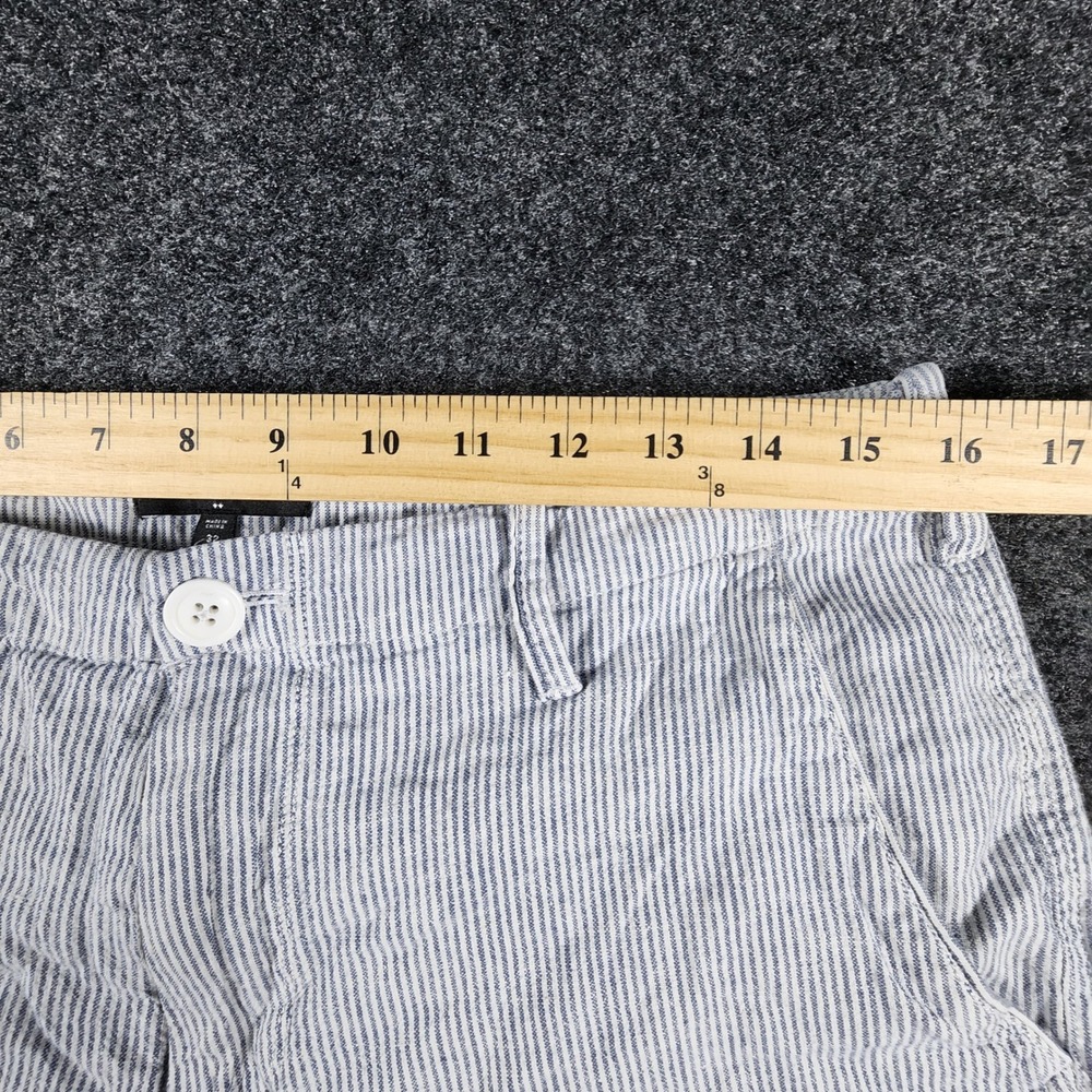Express Linen Cotton Seersucker Shorts Mens 32 Blue White Striped Casual 90069 - Picture 6 of 8